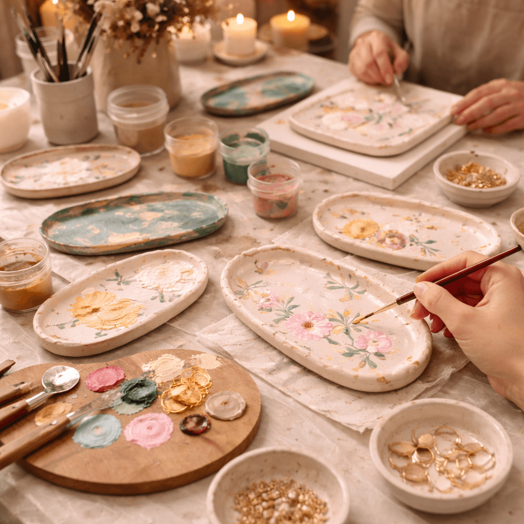 Clay Trinket Tray Painting